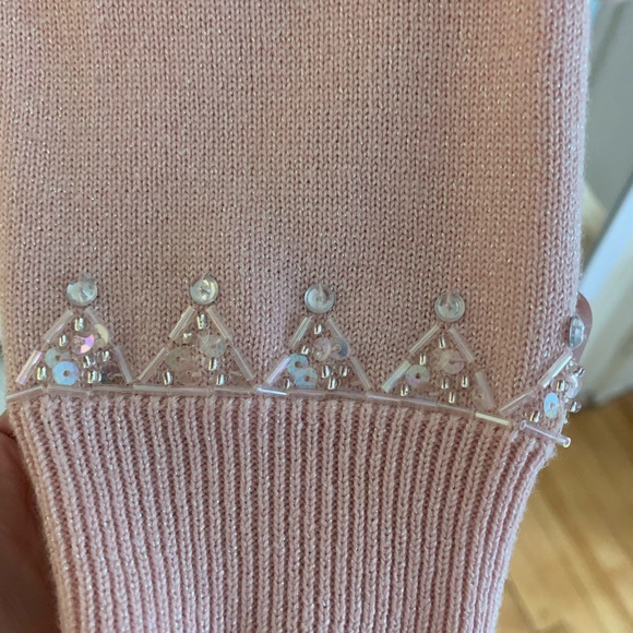 Bob Mackie Pink Vintage Embroidered Cardigan - Picture 6 of 14